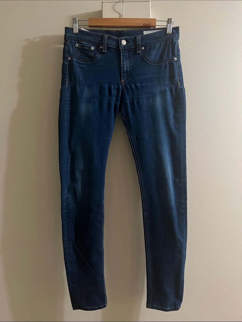 rag & bone Men's Slim Jeans in Dark Blue Wash